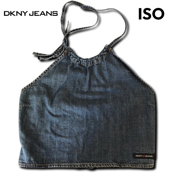 ISO DKNY jeansDenim cropped halter top - Picture 1 of 1